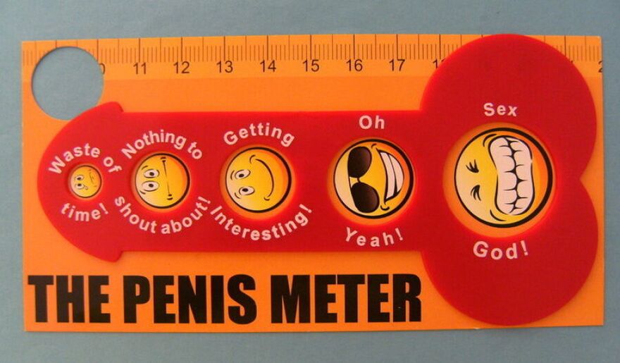 Régua para medir o pênis masculino